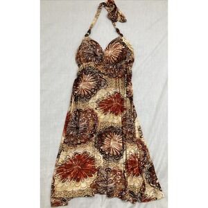 Christina Love Size Small Boho Halter Midi Dress